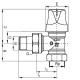 Siemens VEN120 sarok termosztatikus radiátorszelep 3/4" DN20