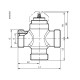 Siemens VXP47.15-2.5 Háromjáratú zónaszelep 3/4"-2.5