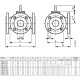 Siemens VBF21.125 Keverőcsap karimás háromjáratú DN 125 kvs 550