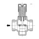 Siemens VVG55.15-2.5 Egyutú menetes szabályzószelep 3/4"-2.5