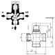 Siemens VXP45.10-1 Kétutú menetes szabályzószelep 1/2"-1