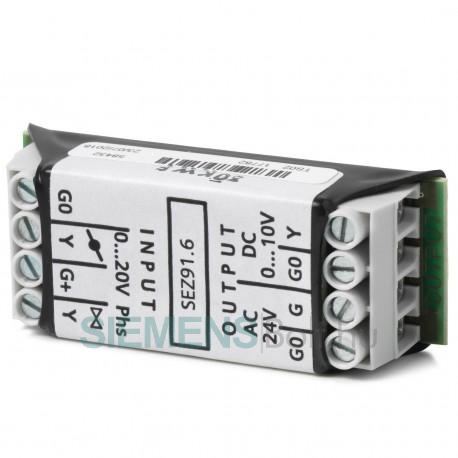 Siemens SEZ91.6 Jelátalakító DC 0...20 V phs. -ról DC 0...10 V -ra