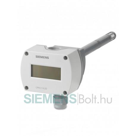 Siemens QPM2102D Légcsatornába építhető légminőség érzékelő CO2 VOC 0…10V LCD kijelzővel