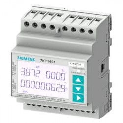 Siemens 7KT1664 SENTRON 7KT PAC1600 fogyasztásmérő, LCD,230 V, 5 A, 3-fázis, M-bus + MID, kalapsínre