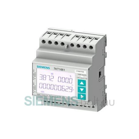 Siemens 7KT1664 SENTRON 7KT PAC1600 fogyasztásmérő, LCD,230 V, 5 A, 3-fázis, M-bus + MID, kalapsínre