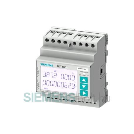 Siemens 7KT1672 SENTRON 7KT PAC1600 fogyasztásmérő, LCD, 230 V, 5 A, 3-fázis, S0, kalapsínre