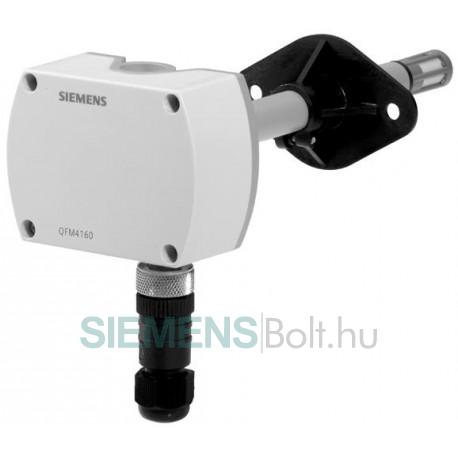 Siemens QFM4160 Hitelesített légcsatornába helyezhető kombinált páratartalom és hőmérséklet érzékelő 2xDC 0...10 V