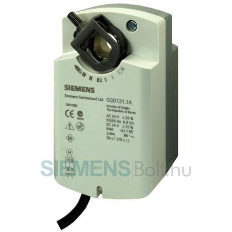 Siemens GQD321.1A mozgatómotor 2-pont szabályozás rugóvisszatérítés 230V AC 30/15s futásidő 2 Nm