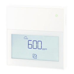 Siemens QPA2360D Helyiséghőmérséklet, páratartalom és  CO2 érzékelő kijelzővel,  aktív, fehér