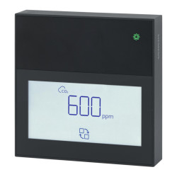 Siemens QPA2360D/BK Helyiséghőmérséklet, páratartalom és  CO2 érzékelő kijelzővel,  aktív, fekete